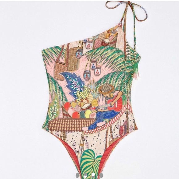 Farm Rio Anthropologie Bahia one piece swimsuit - Picture 3 of 3